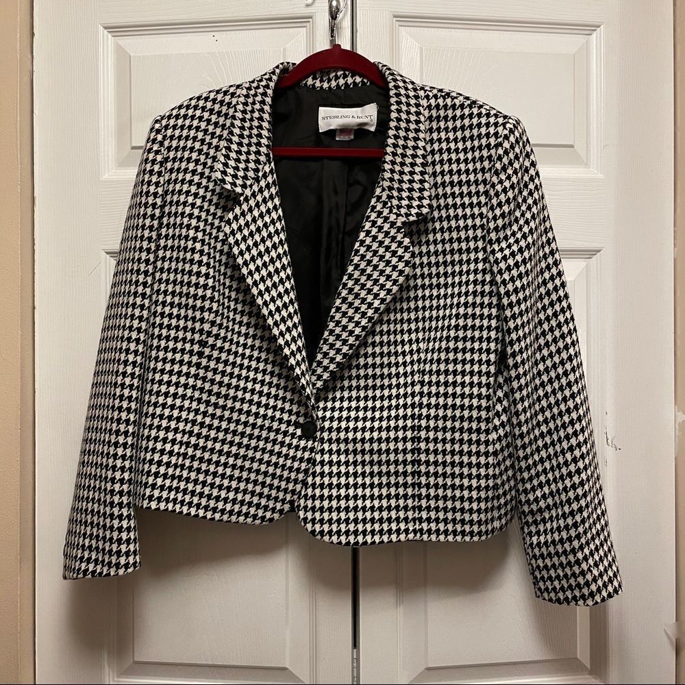 Vintage Sterling & Hunt Houndstooth Blazer